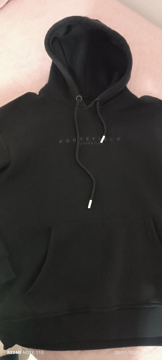 Siyah Kadın Kapüşonlu Sweatshirt - Görsel 2