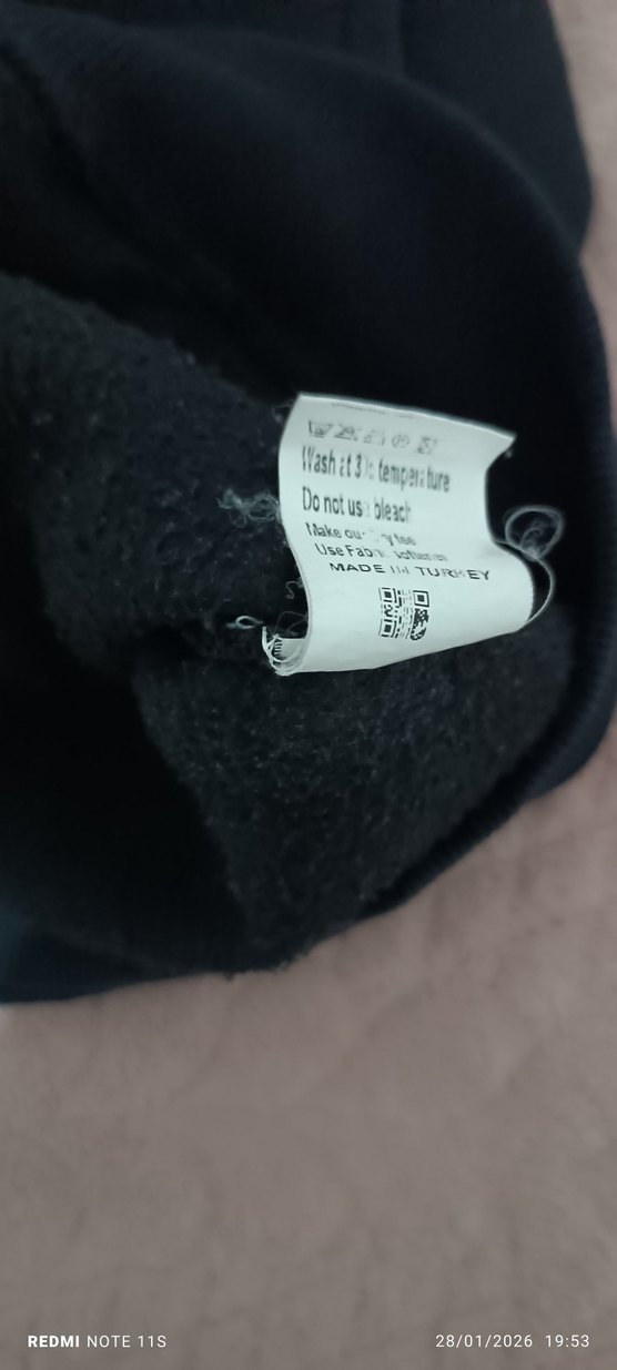 Siyah Kadın Kapüşonlu Sweatshirt - Görsel 4