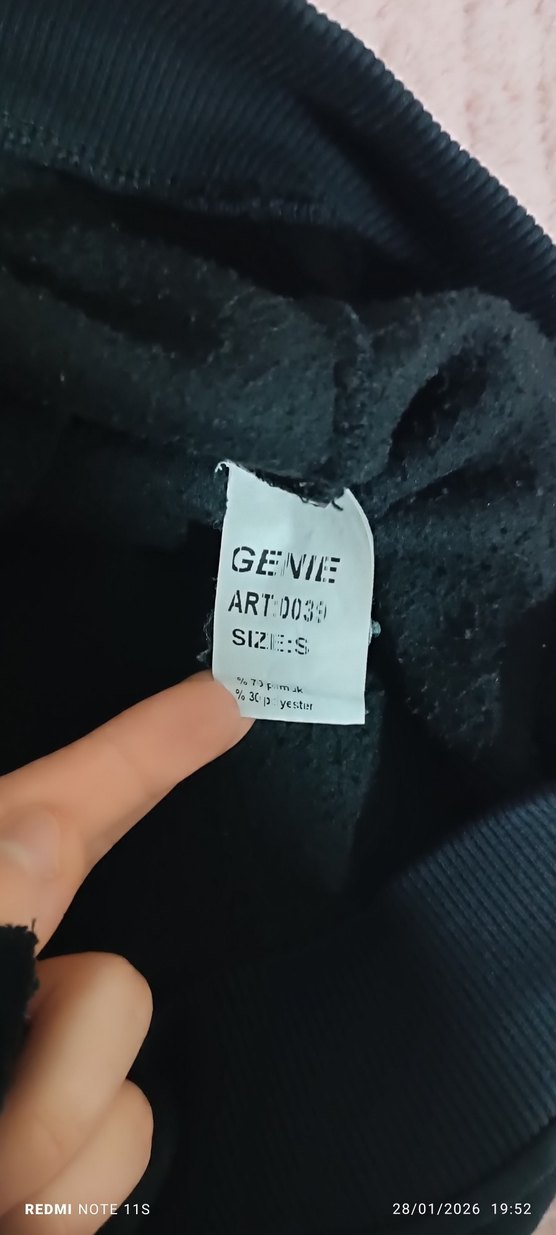 Siyah Kadın Kapüşonlu Sweatshirt - Görsel 3