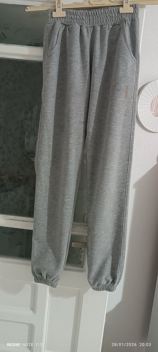 Gri Kadın Fermuarlı Rahat Eşofman Takımı - Görsel 3