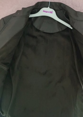 Kahverengi Deri Biker Ceket - Görsel 5