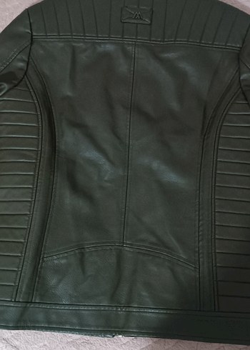 Kahverengi Deri Biker Ceket - Görsel 7