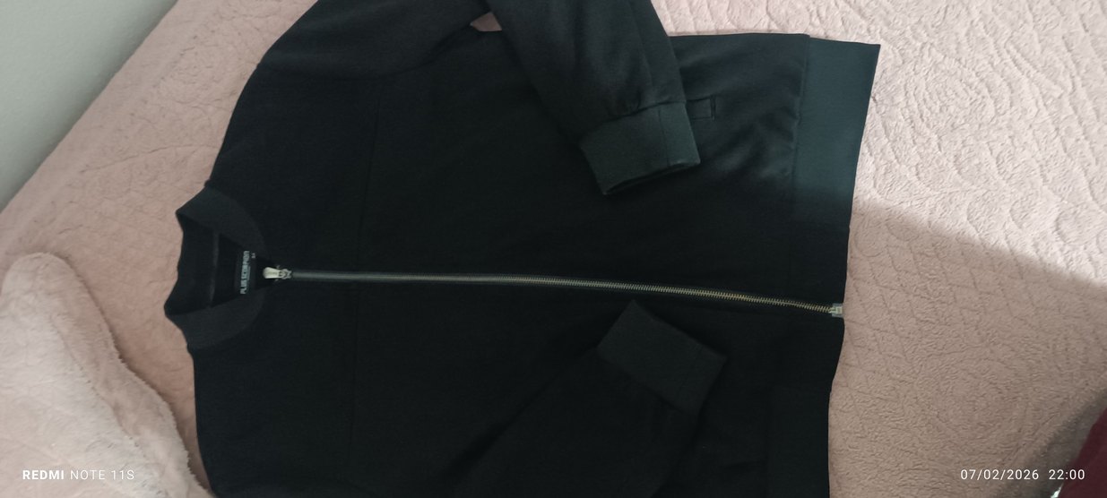 Siyah Fermuarlı erkek Bomber Ceket - Görsel 3