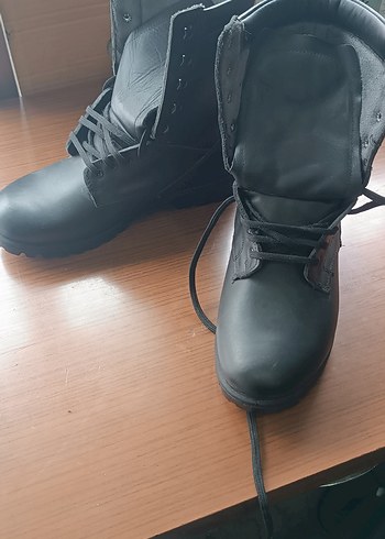 Siyah Erkek Lastik Botlar Tokalı Askeri bot - Görsel 4