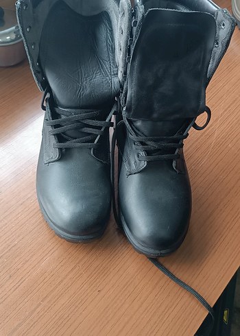 Siyah Erkek Lastik Botlar Tokalı Askeri bot - Görsel 2