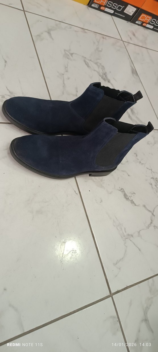 Erkek Lacivert Süet Bot - Görsel 2