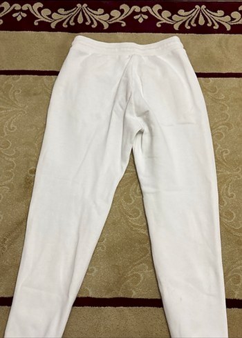 Beyaz Nakışlı Fermuarlı Erkek Eşofman Altı - Görsel 3