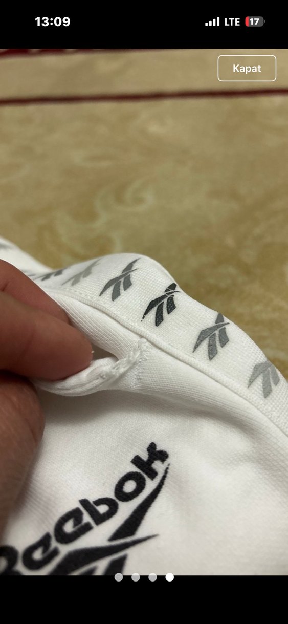 Beyaz Nakışlı Fermuarlı Erkek Eşofman Altı - Görsel 4