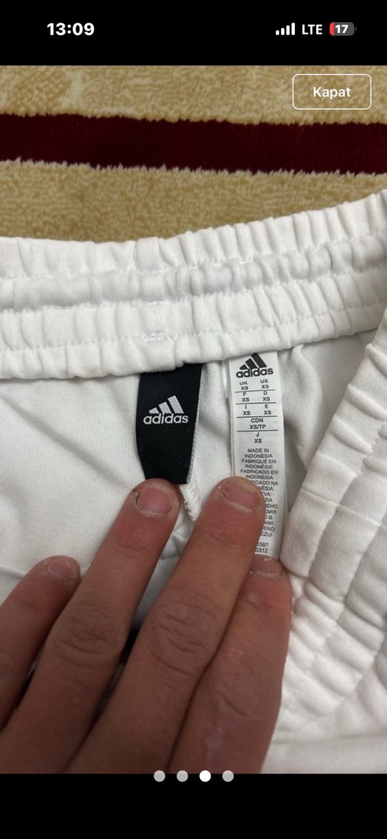 Adidas Beyaz Rahat Kesim Eşofman Altı - Görsel 3