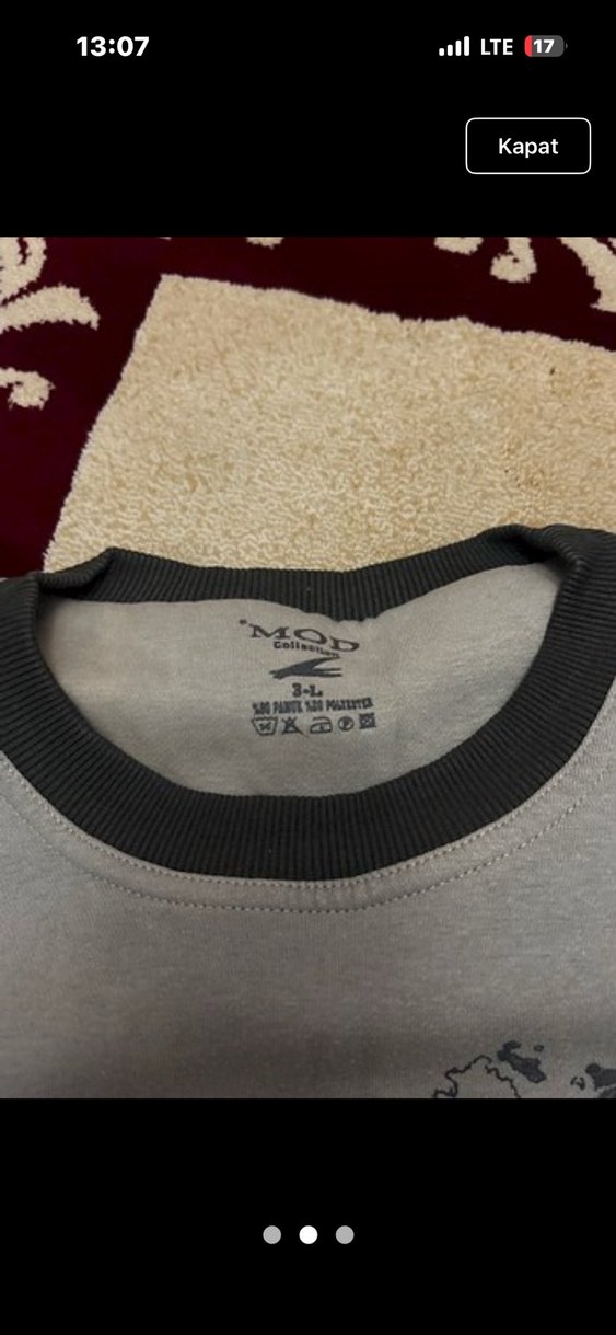 Erkek Gri Sweatshirt ve Siyah Eşofman Altı Takımı - Görsel 2