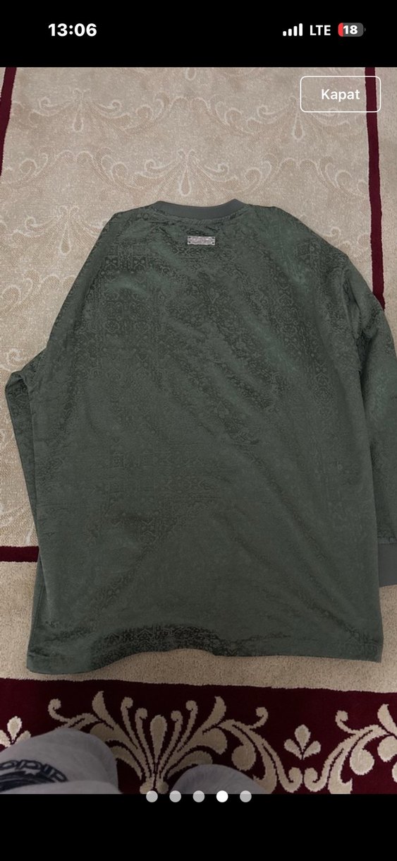 Gri Erkek Sweatshirt Uzun Kollu Rahat Kesim - Görsel 4