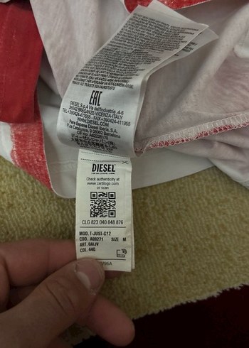 Kırmızı Diesel Baskılı Erkek T-shirt - Görsel 3