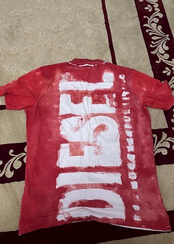 Kırmızı Diesel Baskılı Erkek T-shirt - Görsel 4