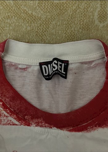 Kırmızı Diesel Baskılı Erkek T-shirt - Görsel 2