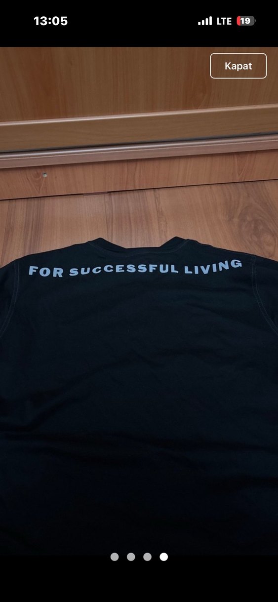 Siyah Baskılı Erkek Kısa Kollu Tişört - Görsel 4