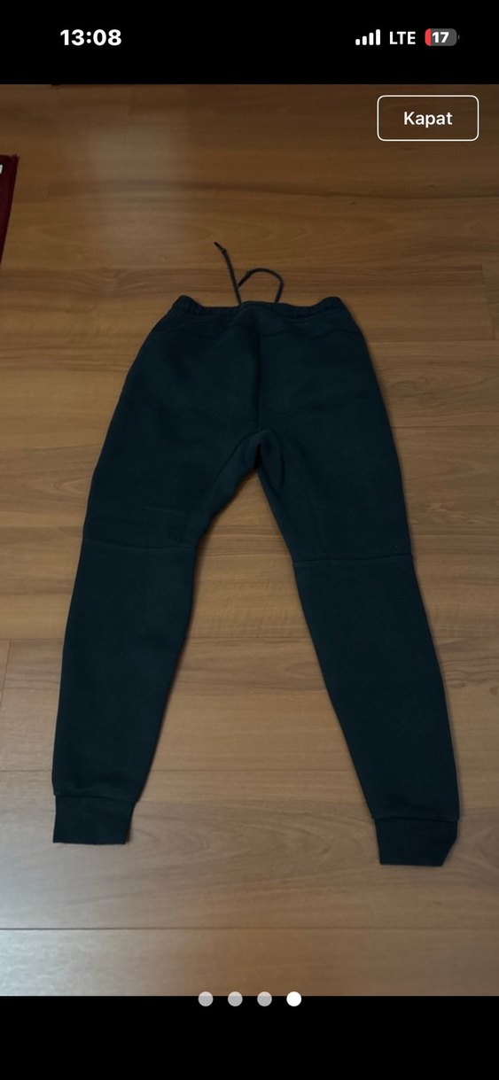 Siyah, Bağcıklı, Cepli Eşofman Altı - Görsel 4