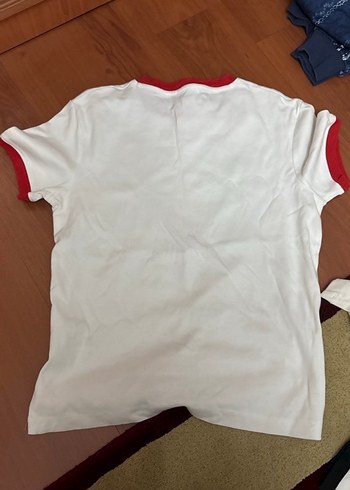 Beyaz Kısa Kollu Baskılı Kadın Tişört - Görsel 4