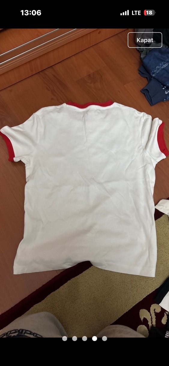 Beyaz Kısa Kollu Baskılı Kadın Tişört - Görsel 4