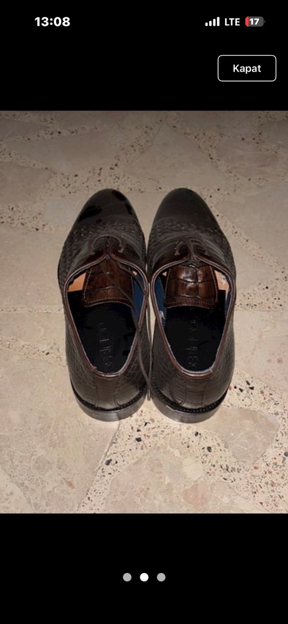 Kahverengi Deri Erkek Klasik Ayakkabı - Görsel 2