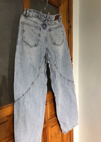 Gevşek Kesim Gri Mavi Kot Pantolon - Görsel 2