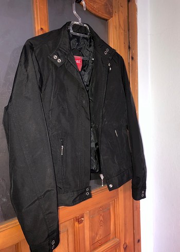 Siyah çeket iç astarlı çepli - Görsel 2