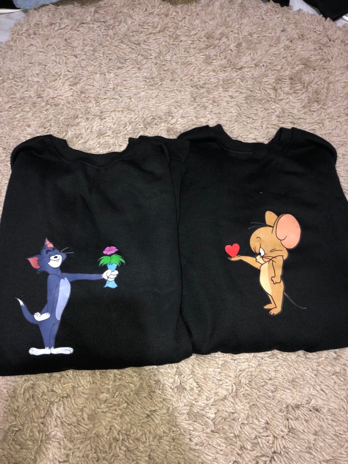 Tom ve Jerry Baskılı Siyah Kedi Kıyafetleri - Görsel 2