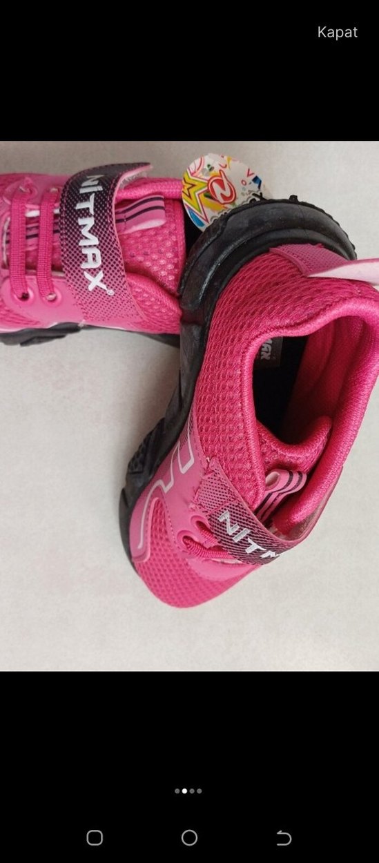 Kızlar İçin Pembe Renkli Velcro Spor Ayakkabı - Görsel 2