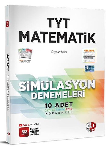 3D yayınları tyt matematik denemeleri