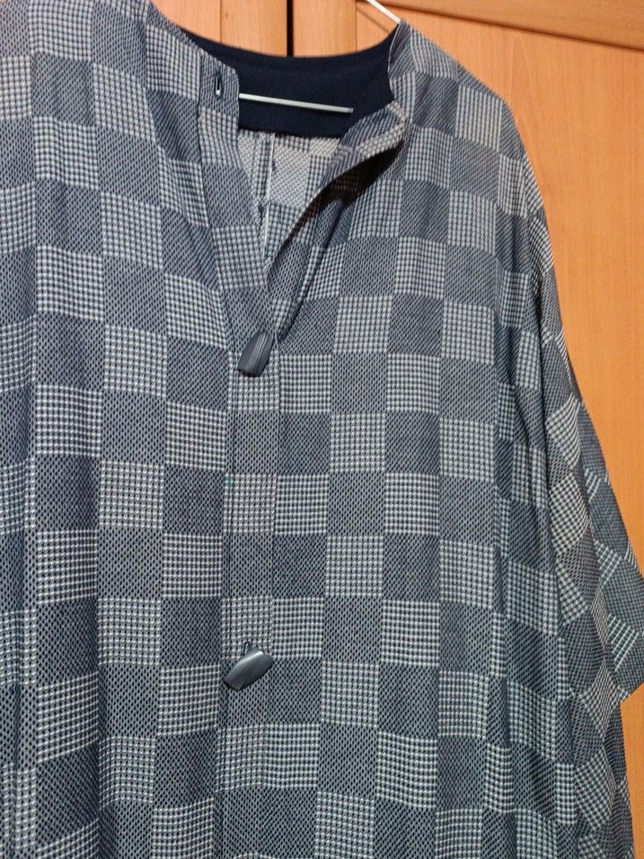 Uzun Kesim Kare Desenli Hamile Tunik - Görsel 3