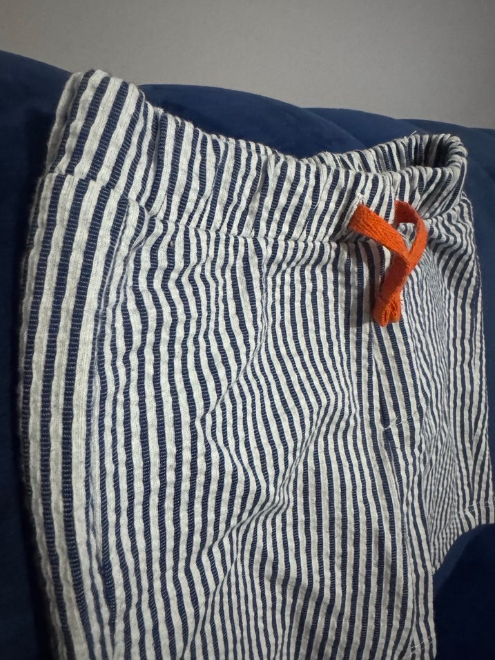 Çizgili Koyu Mavi Erkek Şort - Görsel 2