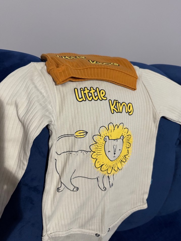 Uzun Kollu, Baskılı Erkek Bebek Body - Görsel 2