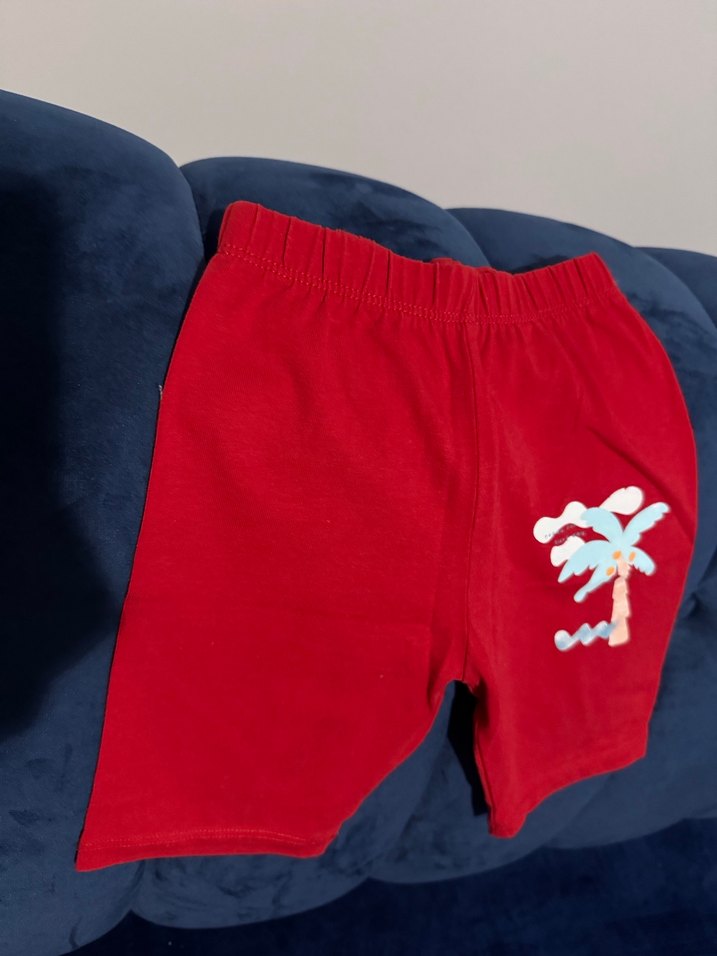 Erkek Kırmızı Pamuklu Basic Şort - Görsel 2