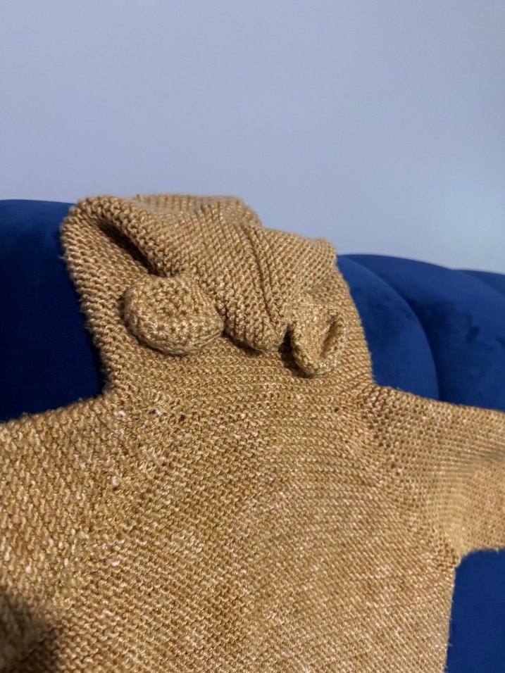 Kahverengi Örgü Yün Erkek Çocuk Hırka - Görsel 5