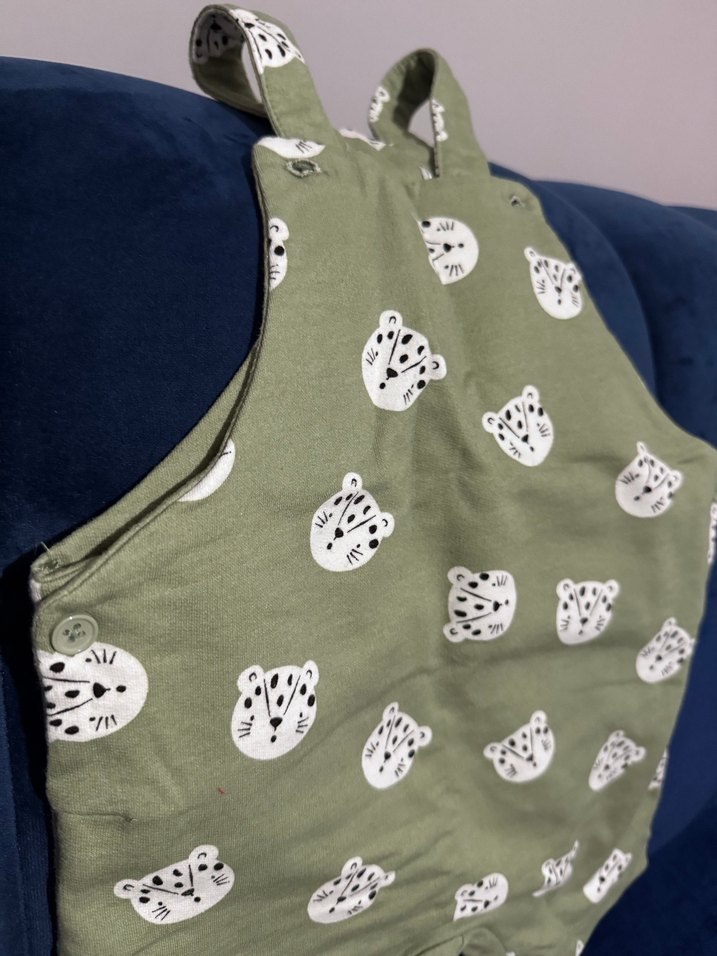 Erkek Bebek Desenli Kolsuz Tulum - Görsel 2