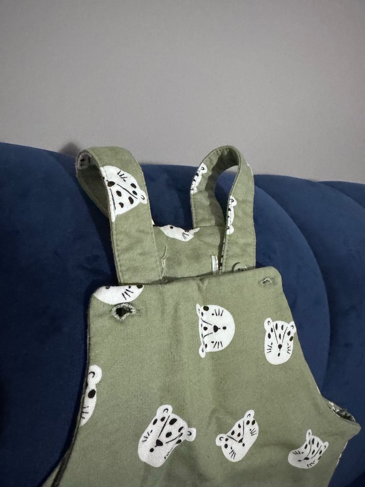 Erkek Bebek Desenli Kolsuz Tulum - Görsel 3