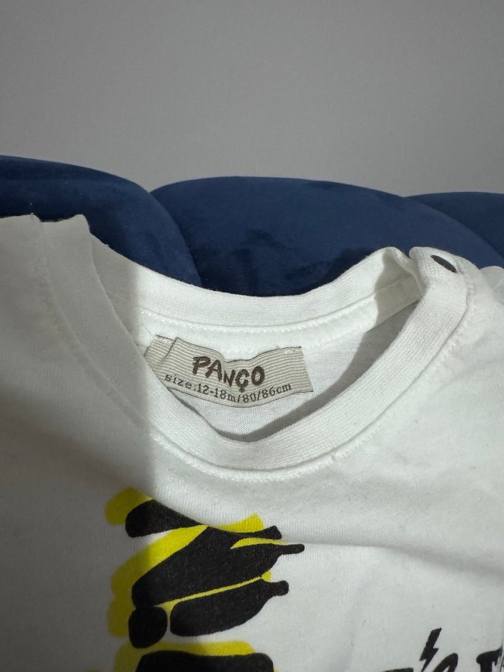 Beyaz Baskılı Erkek Çocuk Tişört - Görsel 3