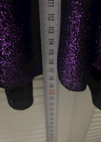 Parlak Mor Straplez Midi Gotik Elbise - Görsel 5