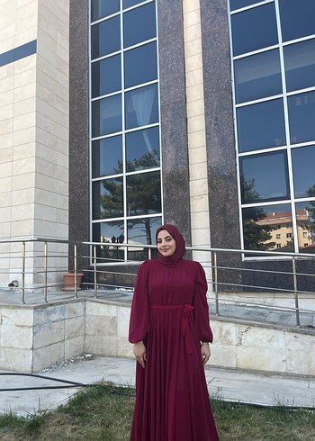 bordo abiye elbise