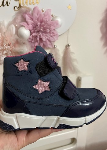 Kız Çocuk Lacivert Kadın Botu Velcro - Görsel 2