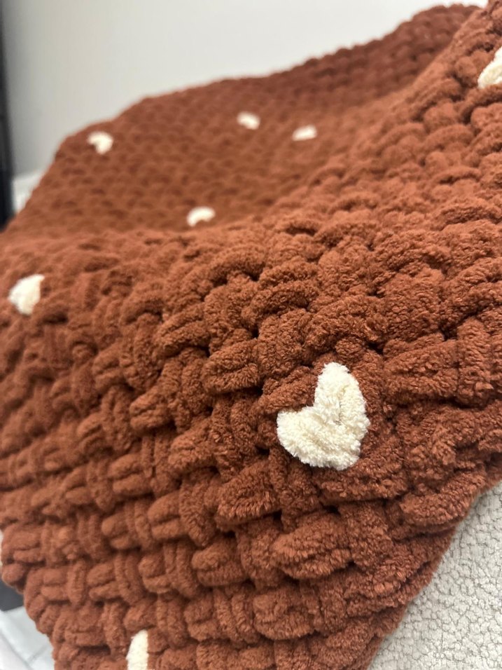 Alize puffy kalp motifli bebek battaniyesi - Görsel 2