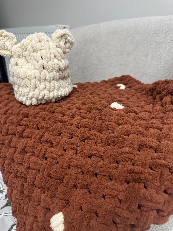 Alize puffy kalp motifli bebek battaniyesi - Görsel 4