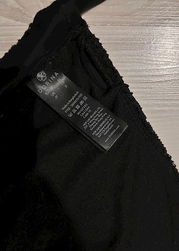 Penti İnce Askılı Siyah Nakışlı Mini Bikini Üstü