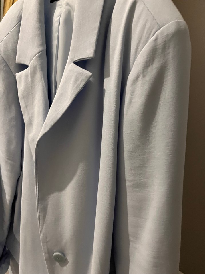 Düğmeli Beyaz Kadın Blazer Ceket - Görsel 5