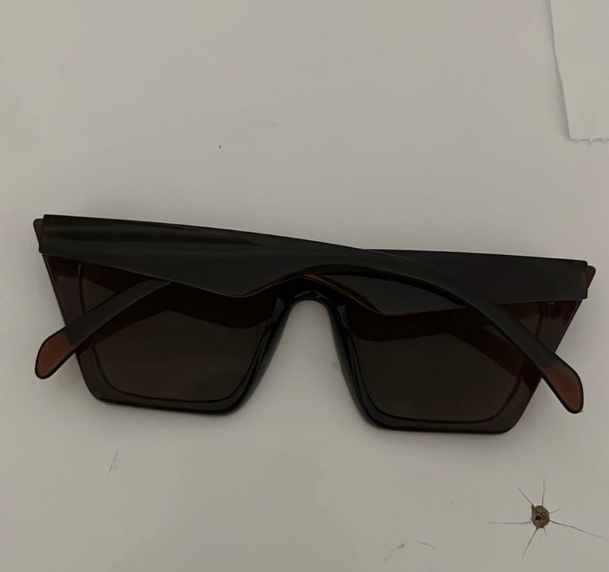 Kahverengi Minimalist Kadın Güneş Gözlüğü - Görsel 2