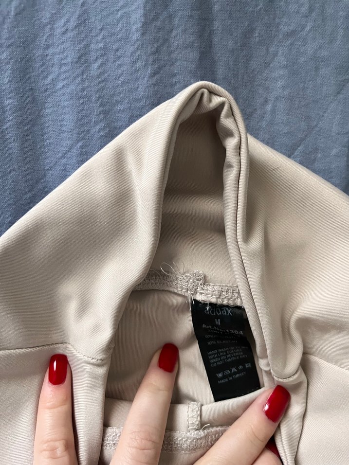 Bej Midi Kadın Tayt - Görsel 5