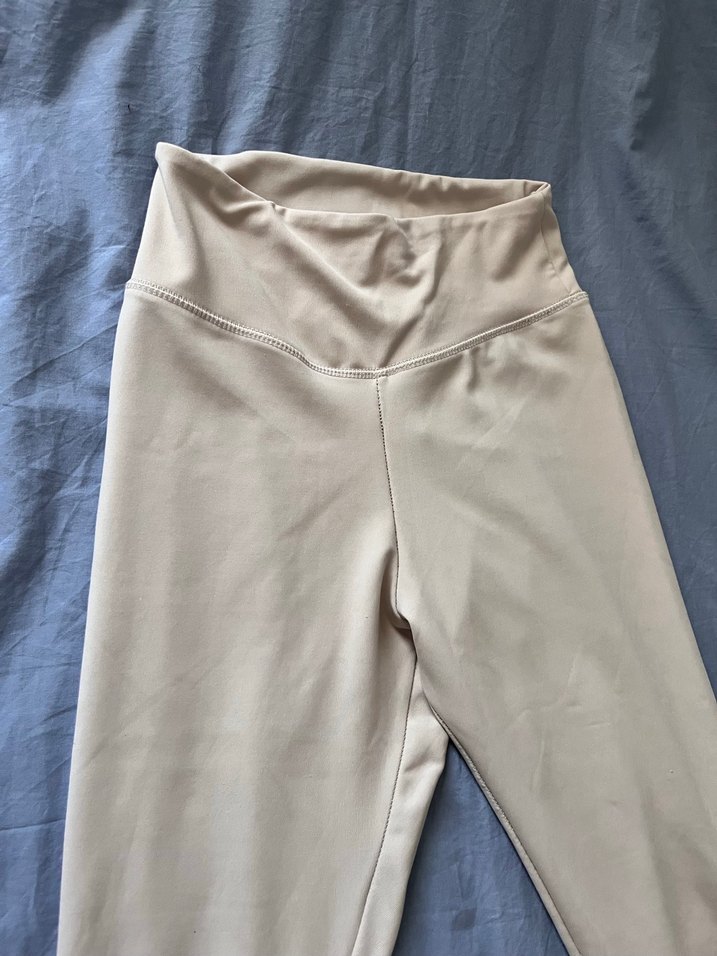 Bej Midi Kadın Tayt - Görsel 4