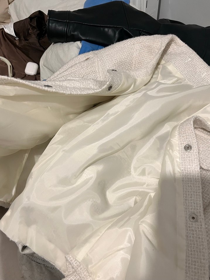 Beyaz Midi Kadın Ceket - Görsel 4