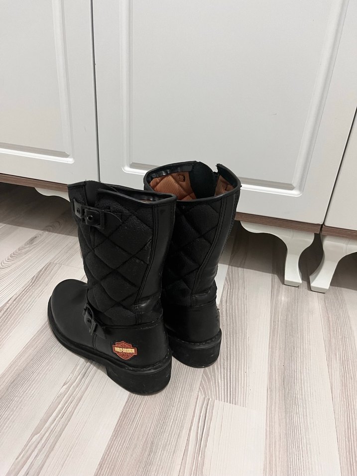 Harley-Davidson Siyah Tokalı Biker Bot - Görsel 5