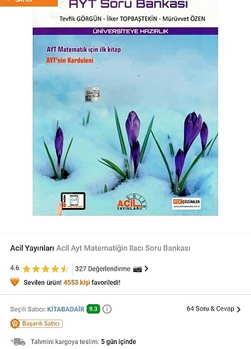 Matematiğin İlacı Acil Yayınları Ayt Matematik Soru Bankası
