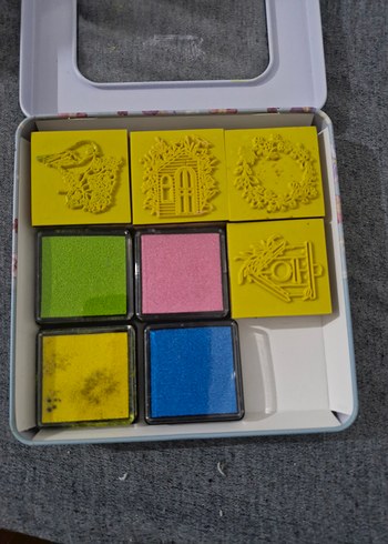 4'lü Pastel Renkli Ahşap Damga Seti - Görsel 2